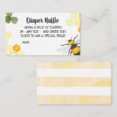 Carte D'accompagnement Bee Baby shower Diaper Raffle Insérer maman à abei (Devant / Derrière)