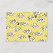 Carte D'accompagnement Bee Daisy Yellow Baby shower (Dos)