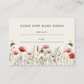 Carte D'accompagnement Bee Devinez combien de baisers Fête des mariées ca (Devant)