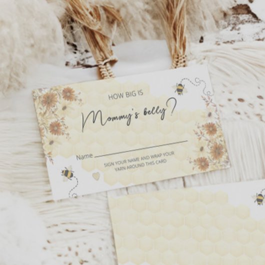 Carte D'accompagnement Bee Honey Boho Fleur sauvage Quelle est la taille