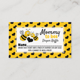 Carte D'accompagnement Bee miel, Baby shower rabat raffle