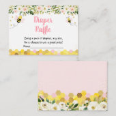 Carte D'accompagnement Bee Rose or Baby shower Floral Déchets Raffle (Devant / Derrière)