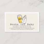 Carte D'accompagnement Beer & Baby Bottle Beige Baby Shower Book Request (Devant)