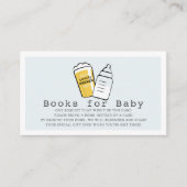 Carte D'accompagnement Beer & Baby Bottle Blue Baby Shower Book Request (Devant)