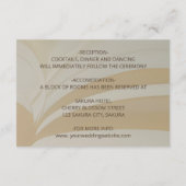 Carte D'accompagnement Beige Abstrait Art Chinese Détails du Mariage (Dos)