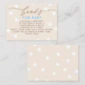 Carte D'accompagnement Beige and Blue Books For Baby Request (Devant / Derrière)