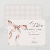 Carte D'accompagnement Beige Coquette Bow Déchets Raffin Insérez l'invita (Devant / Derrière)