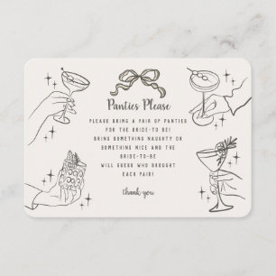 Carte D'accompagnement Beige Retro Cocktail Paniers S'Il Vous Plaît Insér