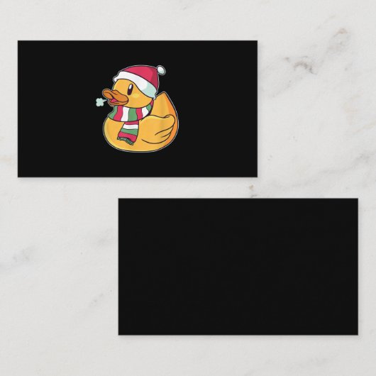 Carte D'accompagnement Belle Canard de canard Noël (Devant / Derrière)