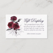 Carte D'accompagnement Belle déplaisante | Gothique Floral Bat Cadeaux (Devant)