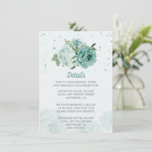 Carte D'accompagnement belle fleurs bleues verdure botanique