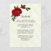 Carte D'accompagnement belle fleurs rouges détails verdure enceinte (Devant)