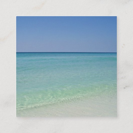 Carte D'accompagnement Belle plage Photographie Mariage QR Code RSVP (Dos)