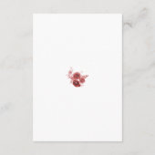 Carte D'accompagnement Belle réception fleurie bordeaux blanc aquarelle (Dos)