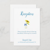 Carte D'accompagnement Belle Réception Tournesol (Devant / Derrière)