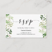 Carte D'accompagnement Belle verdure, Script noir, Mariage RSVP (Devant)