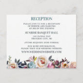 Carte D'accompagnement Belles fleurs Floral Spring Pastel Turquoise (Devant)