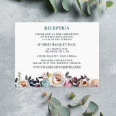 Carte D'accompagnement Belles fleurs Floral Spring Pastel Turquoise