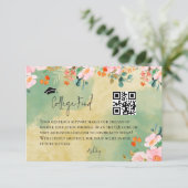 Carte D'accompagnement Beown rose floral fonds de graduation (Debout devant)