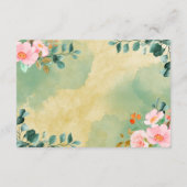 Carte D'accompagnement Beown rose floral fonds de graduation (Dos)