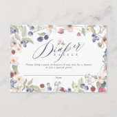 Carte D'accompagnement Berry Baby shower doux Fleurs et baies sauvages (Devant)