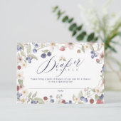 Carte D'accompagnement Berry Baby shower doux Fleurs et baies sauvages (Debout devant)