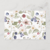 Carte D'accompagnement Berry Baby shower doux Fleurs et baies sauvages (Dos)