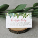 Carte D'accompagnement Berry & Branches - Baby shower d'hiver Demande de<br><div class="desc">Watercolor painted berries and branches baby shower book request enclosure card</div>