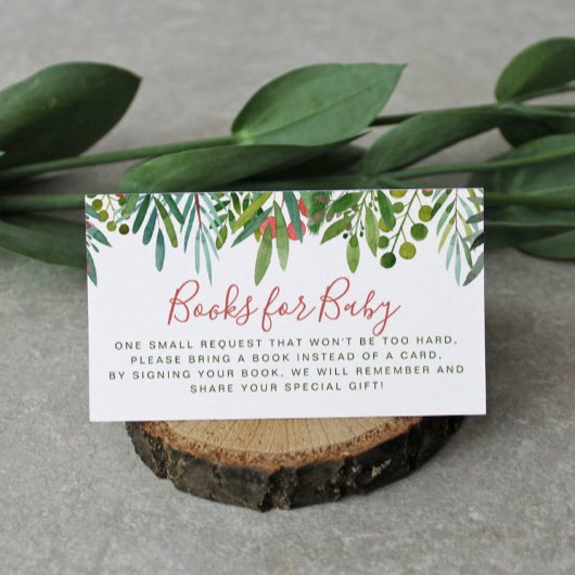 Carte D'accompagnement Berry & Branches - Baby shower d'hiver Demande de