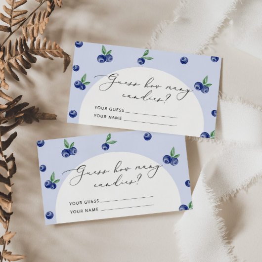 Carte D'accompagnement Berry doux bleuet combien de bonbons dans le pot