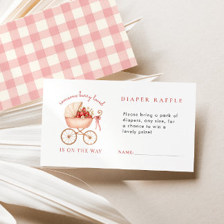 Carte D'accompagnement Berry fraise Loved Baby shower de fraise