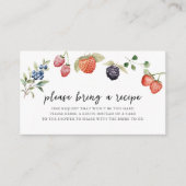 Carte D'accompagnement Berry in Love Berries Bridal Shower Recipe Request (Devant)