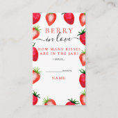 Carte D'accompagnement Berry In Love Fraise Fête des mariées Baisers Jeu (Devant)