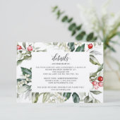 Carte D'accompagnement Berry | Noël | Détails du Mariage Enclos (Debout devant)