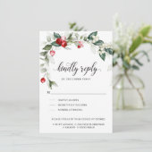 Carte D'accompagnement Berry | Répondre | Options de repas RSVP (Debout devant)