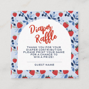 Carte D'accompagnement Berry Sweet Baby shower Raffle de couche