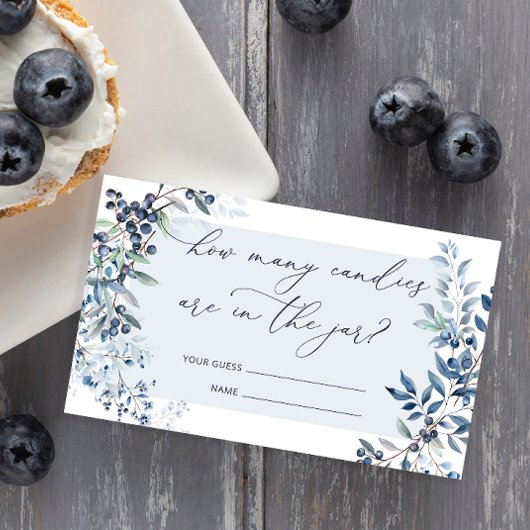Carte D'accompagnement Berry Sweet Blueberry Devine Combien de bonbons ca