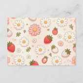 Carte D'accompagnement Berry Sweet Rose Coquette Baby Diapper Raffle (Dos)