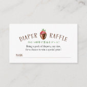 Carte D'accompagnement Berry Sweet Strawberry Diaper Raffle Ticket (Devant)