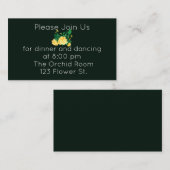 Carte D'accompagnement Beurre Élégant Réception Camellia Jaune (Devant / Derrière)