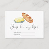 Carte D'accompagnement Beurre ensemble, Devinez combien de baisers jeu de (Devant)