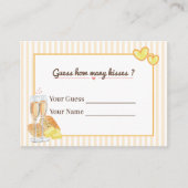 Carte D'accompagnement Beurre Ensemble, Devinez Combien De Baisers Jeu De (Devant)