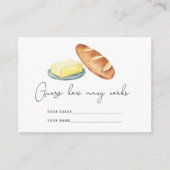 Carte D'accompagnement Beurre ensemble, Devinez combien de bouchons jeu d (Devant)