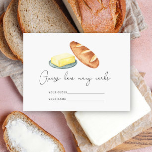 Carte D'accompagnement Beurre ensemble, Devinez combien de bouchons jeu d