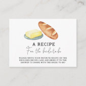 Carte D'accompagnement Beurre ensemble - Recette pour la future mariée (Devant)