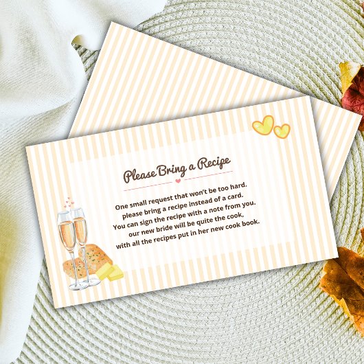 Carte D'accompagnement Beurre ensemble, S'il vous plaît apporter une rece