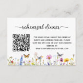 Carte D'accompagnement Beurre fleur sauvage Dîner de répétition de code Q (Devant)