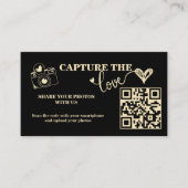 Carte D'accompagnement Beurre Jaune Capture Le Mariage Love QR Code (Devant)