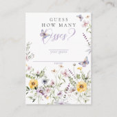 Carte D'accompagnement Beurre violet Fête des mariées Florale Baisers Jeu (Devant)