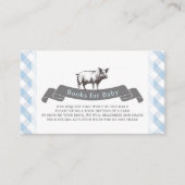 Carte D'accompagnement Bibs & Ribs Rustic Blue En vichy Livres pour bébé (Devant)